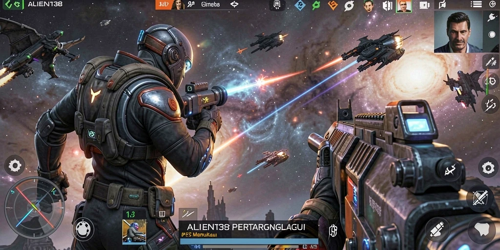 Gameplay seru ALIEN138 yang menantang pemain di pertempuran luar angkasa.