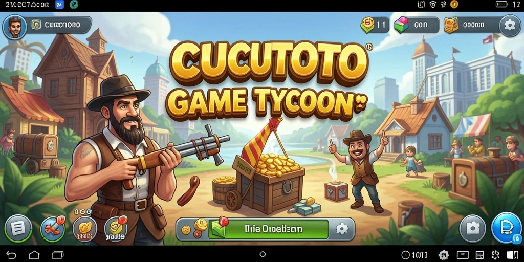 Tampilan menarik gameplay CUCUTOTO saat membangun usaha Tycoon.