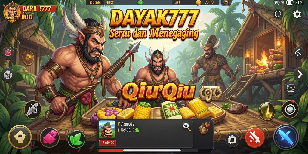 Tampilan gameplay QiuQiu yang seru di DAYAK777.