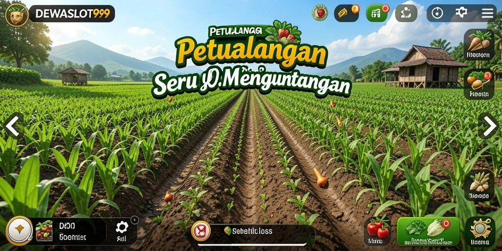 Tampilan screenshot DEWASLOT99 menampilkan keindahan lahan pertanian yang dirawat with baik.