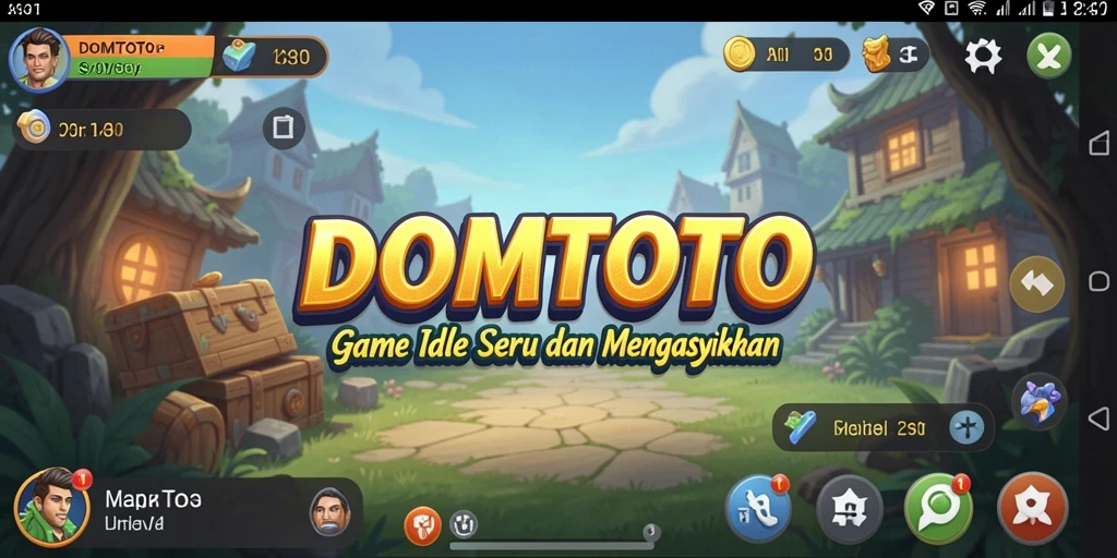 Tampilan screenshot DOMTOTO menampilkan gameplay yang menyenangkan dan karakter menarik.