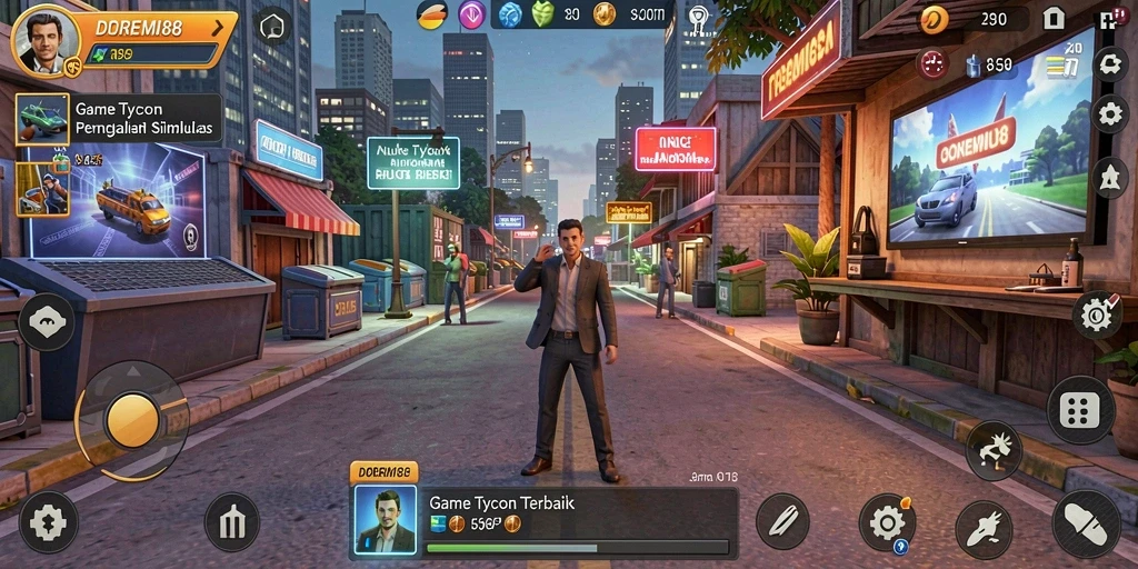 Tampilan di DOREMI88 yang menggambarkan keseruan gameplay Tycoon.