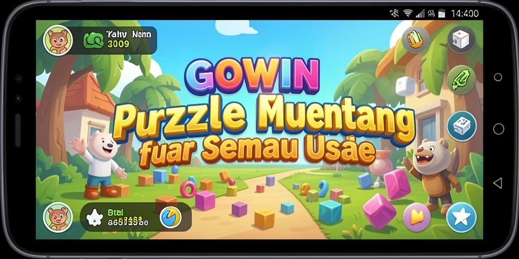 Screenshot GOWIN menampilkan gameplay puzzle yang menantang dan menarik.