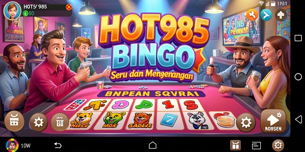 Tangkapan layar HOT985 yang menampilkan suasana seru permainan Bingo.