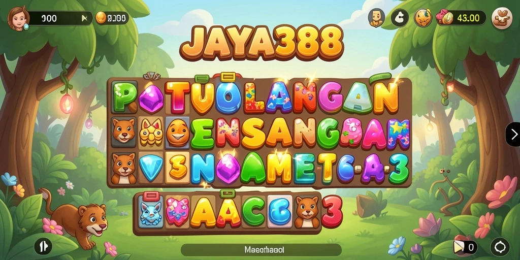Tangkapan layar menunjukkan gameplay Match-3 yang seru dan penuh warna.