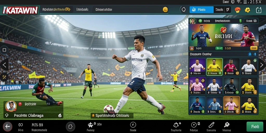 Screenshot KATAWIN menampilkan antarmuka taruhan olahraga yang menarik.
