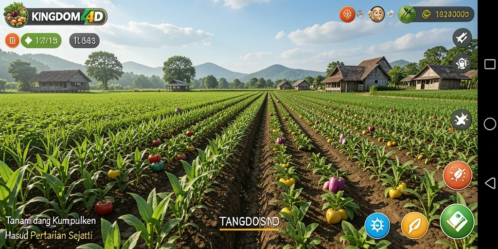 Tampilan gameplay KINGDOM4D yang menakjubkan di dunia pertanian.