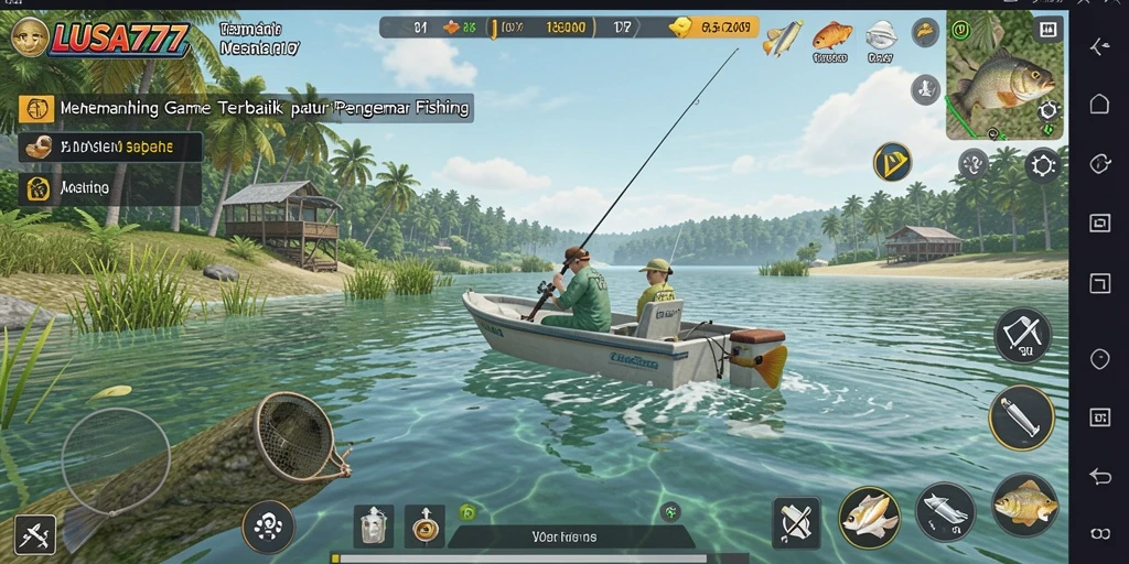 Gameplay seru LUSA777 yang menampilkan momen memancing yang menarik.