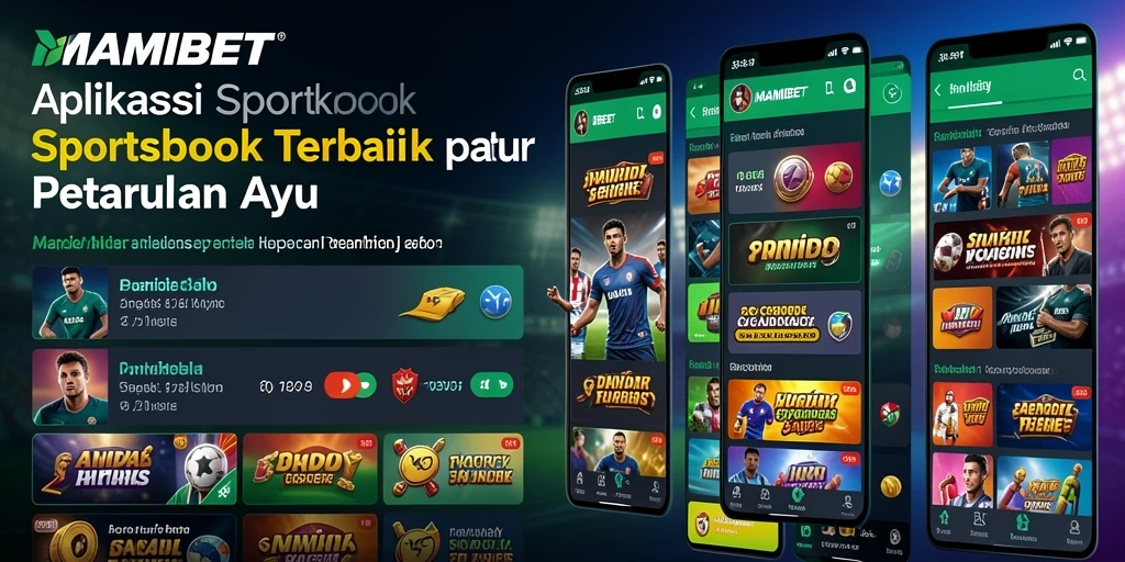 Tampilan utama aplikasi MAMIBET menampilkan berbagai opsi taruhan olahraga.