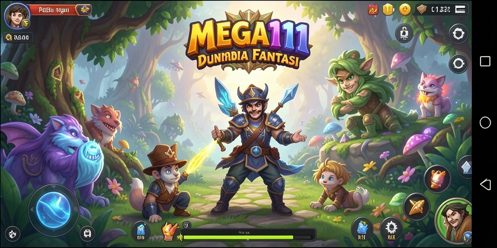 Tampilan gameplay seru dari MEGA111 yang penuh petualangan.