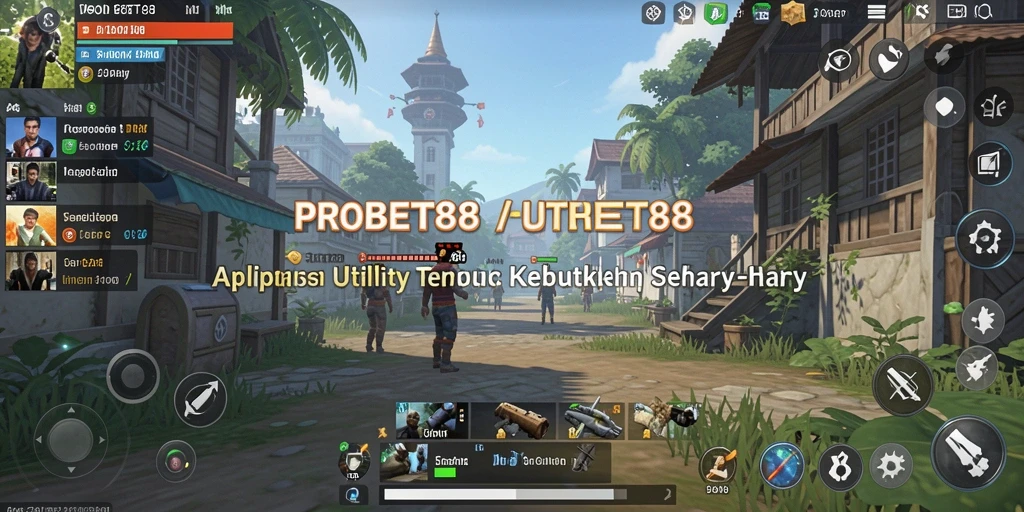 Tampilan menu utama PROBET88 dengan berbagai opsi utility yang mudah diakses.