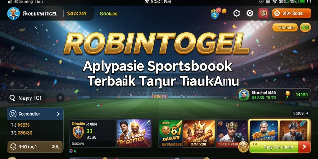 Tampilan gameplay menarik dalam aplikasi Sportsbook