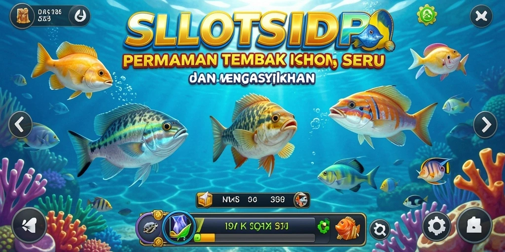 Screenshot gameplay SLOTSIDR menampilkan aksi menembak ikan yang mendebarkan.
