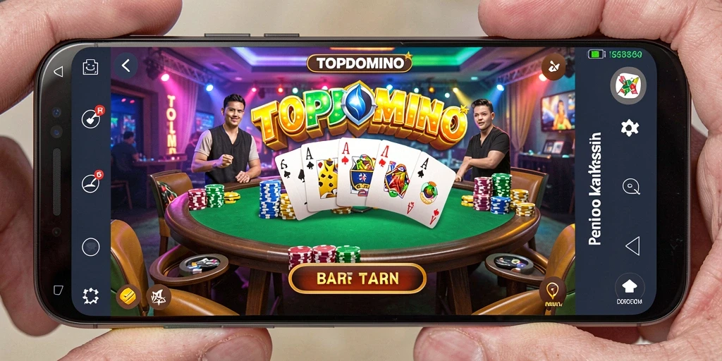 Screenshot gameplay kasino TOPDOMINO yang menampilkan aksi mendebarkan.